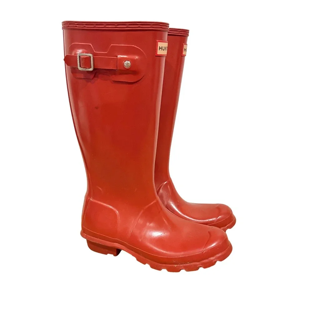 Hunter Original First Classic Red Rain Boots Waterproof Rubber Wellies 5G